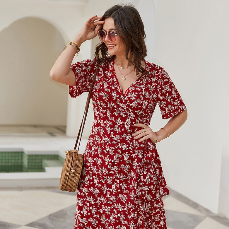 Summer Beach Floral Casual Plus Size Dress