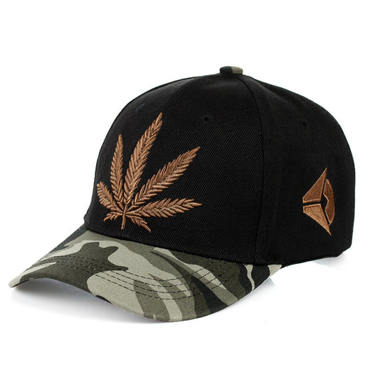 Simple Green Maple Leaf Hemp Leaf Caps, Baseball Caps Shopping