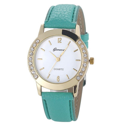 Bilateral Diamond Ladies Belt Casual Watch Geneva Watch With Diamond British Watch