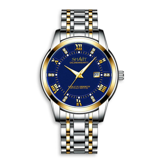 Men's Watch Stainless Steel Quartz Luminous Classic Business Wristwatch For MEN