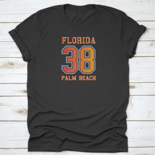 Florida Palm Beach Typography Number 38 Jersey Fun Cool Design