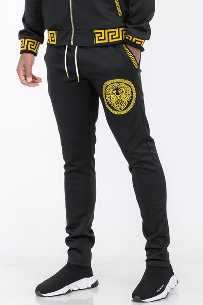 Lion Head Embroidery Status Track Pant