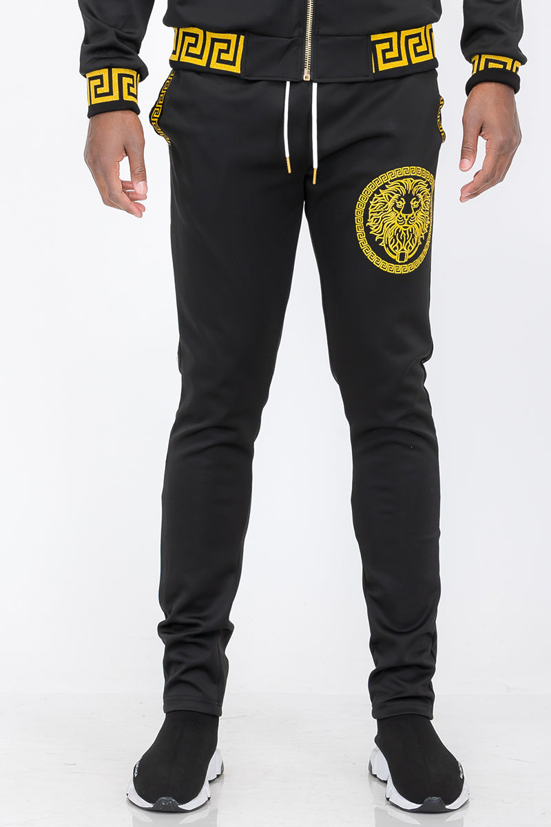 Lion Head Embroidery Status Track Pant