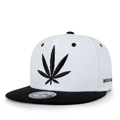 Leaf Embroidery Cotton Hip-hop Men's And Women's Trend Street All-match Hat