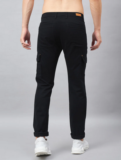 Men’s Cotton Cargo Pants (Color black) (Size 28)