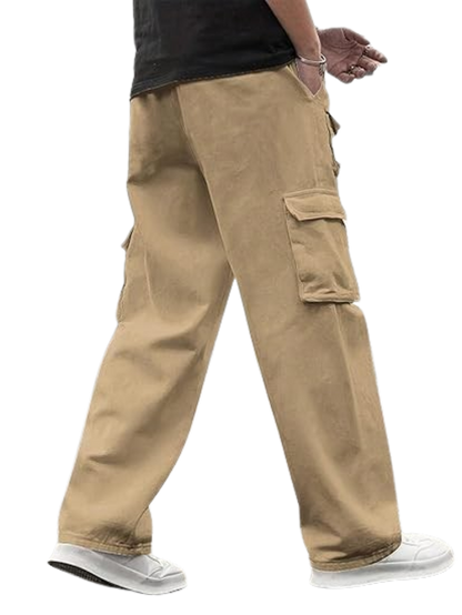 Men’s Cotton Cargo Pants (Color Khakhi) (Size 34)