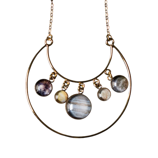 Galilean Moons of Jupiter Statement Necklace