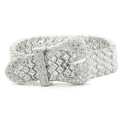 LOS179 - Rhodium 925 Sterling Silver Bracelet with AAA Grade CZ  in